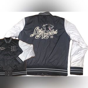 Hollister Varsity Bomber Collegiate Vintagecore Snap Letterman Patch Jacket L